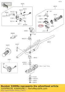 kawasaki 320990038 boîtier, accélérateur, lwr kx85acf - La partie au fond