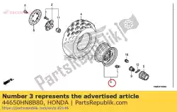 Here you can order the wheel sub assy., fr. From Honda, with part number 44650HN8B80: