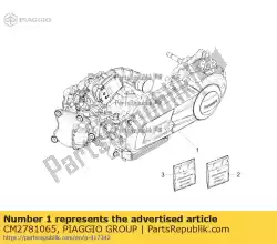 Ici, vous pouvez commander le motor300 4t / 4v e3 soit m auprès de Piaggio Group , avec le numéro de pièce CM2781065: