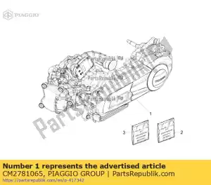 Piaggio Group CM2781065 motor300 4t / 4v e3 soit m - La partie au fond