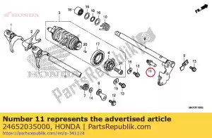 honda 24652035000 pino, mola de retorno de mudança - Lado inferior