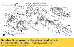 Here you can order the clip,reserve tank from Honda, with part number 11364MAZ000: