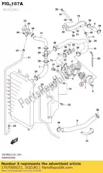 Here you can order the thermostat,water from Suzuki, with part number 1767006G51: