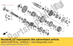 Here you can order the plate, bearing holder from Honda, with part number 90441KW7930: