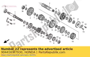 Honda 90441KW7930 plate, bearing holder - Bottom side