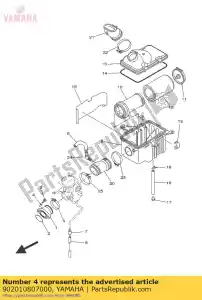 yamaha 902010807000 washer, plate - Bottom side