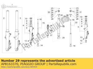 aprilia AP8163370 dowel+o-ring - Bottom side