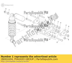 Qui puoi ordinare ammortizzatore posteriore da Piaggio Group , con numero parte 2B001654: