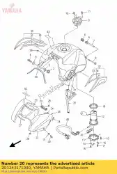 Ici, vous pouvez commander le tuyau 7 auprès de Yamaha , avec le numéro de pièce 2D1243171000: