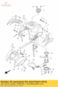 yamaha 2D1243171000 tuyau 7 - La partie au fond