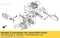 Here you can order the winker assy., l. Rr. (12v 23w) (stanley) from Honda, with part number 33650MAZ013: