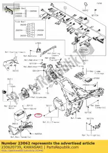 kawasaki 230620739 bracket-comp ex300adf - Lado inferior