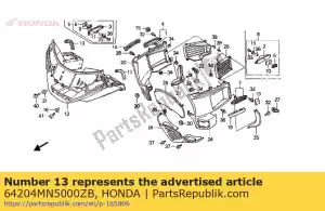 honda 64204MN5000ZB formowanie, r. poszycie maski * nh215m * (nh215m szary phantom metalik) - Dół