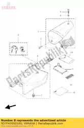 Aqui você pode pedir o conjunto de bloqueio de assento em Yamaha , com o número da peça 5D7F47050100: