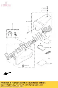 yamaha 5D7F47050100 conjunto de bloqueio de assento - Lado inferior