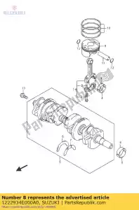 suzuki 1222934E000A0 rodamiento, manivela - Lado inferior