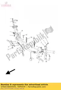 yamaha 5H0839800900 interrupteur d'arrêt avant assy - La partie au fond