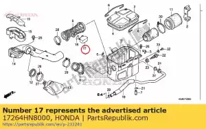 Honda 17264HN8000 ressonador - Lado inferior