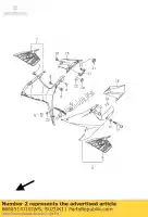 6868514J10JWS, Suzuki, bande, côté cowli suzuki gsx r 600 2011 2012, Nouveau