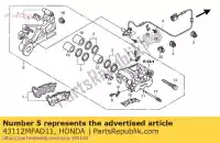 43112MFAD11, Honda, retainer honda cbf 1000 2006 2007 2008 2009 2010, Nieuw