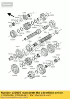 132601686, Kawasaki, engrenage, sortie 2e, 33t zx900-c1 kawasaki z zx 900 1000 1998 1999 2000 2001 2002 2003 2004 2005 2006, Nouveau