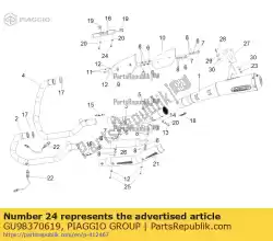 Qui puoi ordinare vite a testa esagonale m6x18 da Piaggio Group , con numero parte GU98370619: