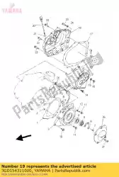 Aquí puede pedir tapa, cárter 3 de Yamaha , con el número de pieza 3GD154311000: