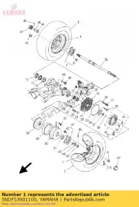 Yamaha 5NDF53901100 roda traseira comp. - Lado inferior