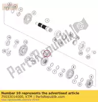 79033014000, KTM, vitesse coulissante 4ème vitesse ktm  sx 250 2015 2016 2017, Nouveau