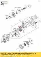 130340006, Kawasaki, rodamiento extremo grande, b4 kx450d6f kawasaki  kfx klx kx 450 2006 2007 2008 2009 2010 2011 2012 2013 2014 2015 2016 2017 2018 2019 2020 2021, Nuevo