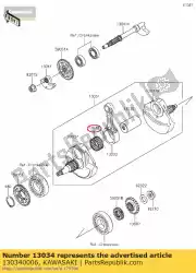 Ici, vous pouvez commander le roulement-grande extrémité, b4 kx450d6f auprès de Kawasaki , avec le numéro de pièce 130340006: