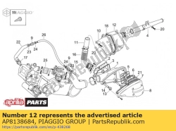 Aprilia AP8138684, Podstawa obudowy filtra, OEM: Aprilia AP8138684