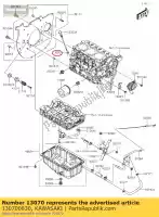 130700830, Kawasaki, 01 gids, oliepeilmeter: kawasaki  1000 2017 2018 2019 2020 2021, Nieuw