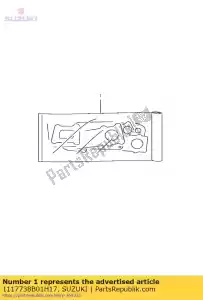 suzuki 1117738B01H17 pakking, ontluchter - Onderkant