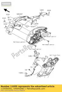 kawasaki 110550591 koplampframe - Onderste deel