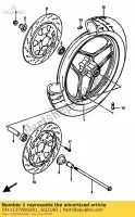 5411127A00291, Suzuki, wheel,fr suzuki gsx r750 r750x 750 , New