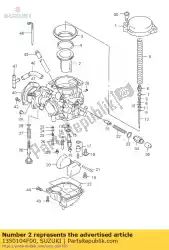 Ici, vous pouvez commander le soupape, piston auprès de Suzuki , avec le numéro de pièce 1350104F00: