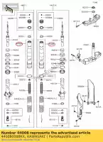 440080068KX, Kawasaki, tubo-tenedor exterior, plata kawasaki kx  d c kx85 lw sw big wheel kx85ii 85 , Nuevo