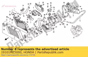 Honda 19101MZ5000 tanque, reserva - Lado inferior