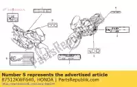 87512KWF640, Honda, aucune description disponible pour le moment honda cbf cbr 125 2010 2011 2013, Nouveau