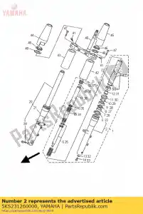 Yamaha 5KS231260000 rurka zewn?trzna (lewa) - Dół