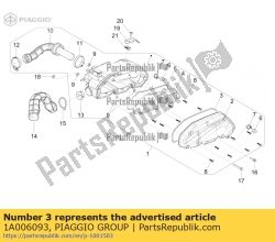 Aprilia 1A006093, Cleaner cover/box gasket, OEM: Aprilia 1A006093