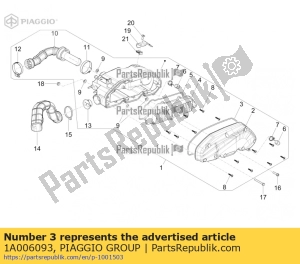 aprilia 1A006093 sauberer deckel/kastendichtung - Unterseite