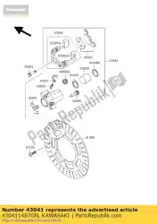 Tutaj możesz zamówić caliper-assy, ?? Fr, lh, si od Kawasaki , z numerem części 430411487GN: