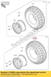 Aquí puede pedir 01 neumático, 26x11. 00r12 4pr, fron de Kawasaki , con el número de pieza 410090568: