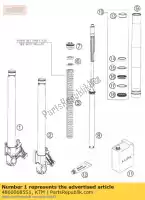 48600685S1, KTM, Asklem r / s cpl. 07 ktm supermoto 950 2007 2008, Nieuw