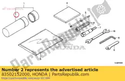 Ici, vous pouvez commander le corps, boîte à outils auprès de Honda , avec le numéro de pièce 83502152000: