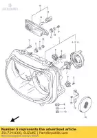 3517341C00, Suzuki, deksel, stopcontact suzuki gsx r1100 r750 r750w r1100w 1100 750 , Nieuw