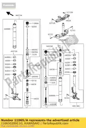 Here you can order the cap,fork bolt comp,gray zx600r from Kawasaki, with part number 11065028911G: