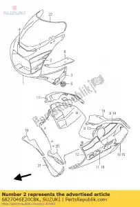 Suzuki 6827046E20C8K tape set,body f - Bottom side